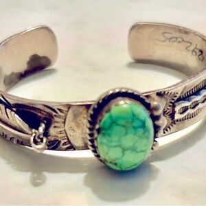 Sterling Silver Native Turquoise Bracelet